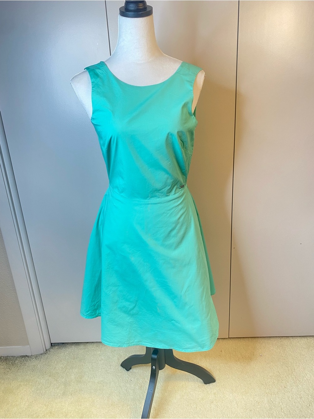 Armani Exchange Sleeveless Mini Dress in Aqua Teal